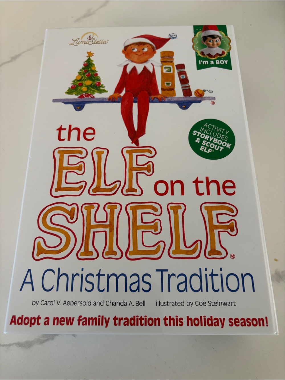 The ELF on the SHELF A Christmas Tradition - White/Red Book by